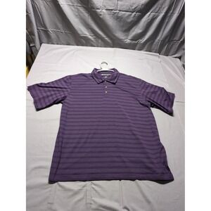 Pebble Beach‎ Performance Polo Shirt Striped Golf Athletic XL